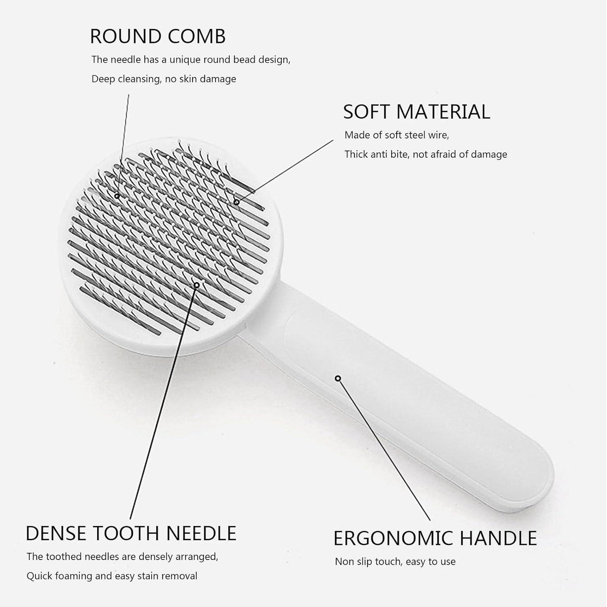 Pet Hair Removal Brush – Grooming & Fur Cleaning Tool