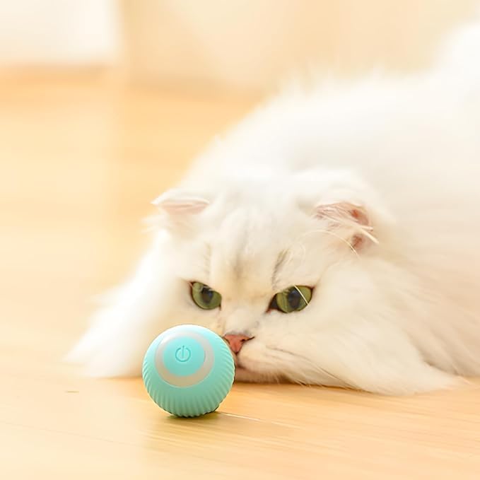 Automatic 360° Rolling Cat Ball Toy – USB Rechargeable Pet Toy