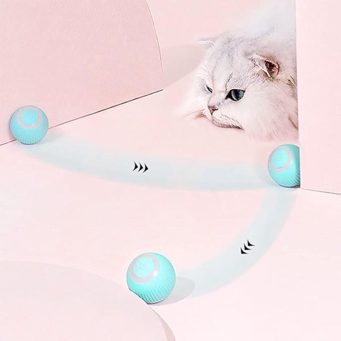 Automatic 360° Rolling Cat Ball Toy – USB Rechargeable Pet Toy