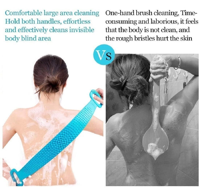 Double-Sided Silicone Bath Scrubber – Body Cleaning Brush