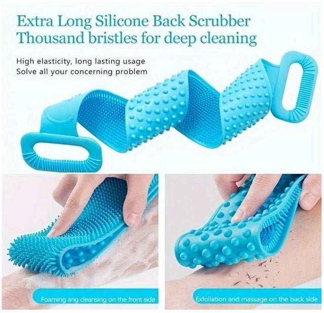 Double-Sided Silicone Bath Scrubber – Body Cleaning Brush